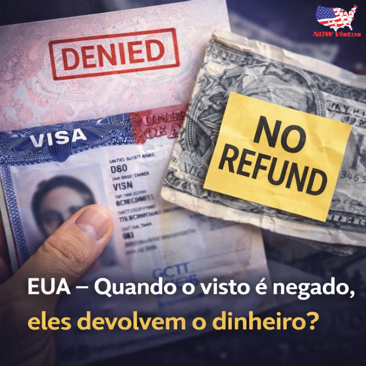 Imagem ilustrativa para o artigo EUA – Quando o visto é negado, eles devolvem o dinheiro? da Genuína Conexão